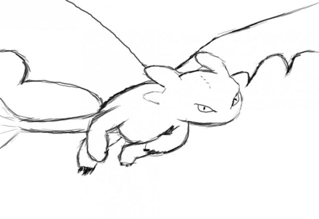 Sdentato in volo disegni da colorare Dragon Trainer per bambini