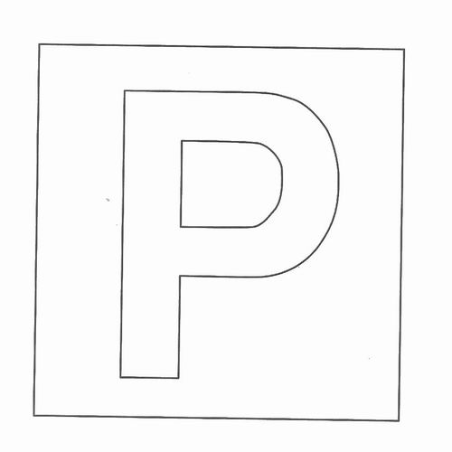 Segnali stradali da colorare lettera P di Principiante