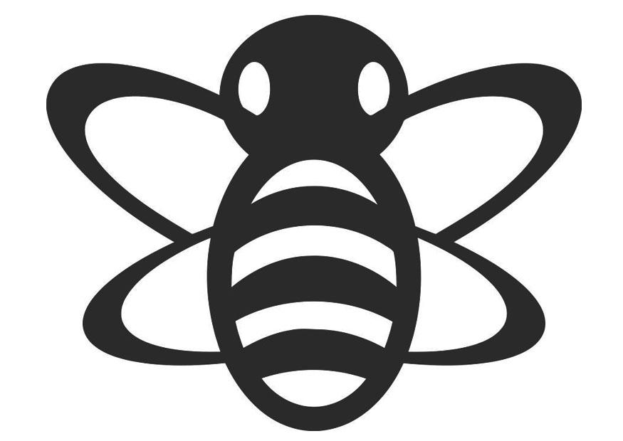 Semplice ape disegnata da colorare