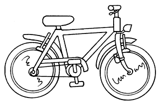 Semplice bicicletta da colorare online gratis