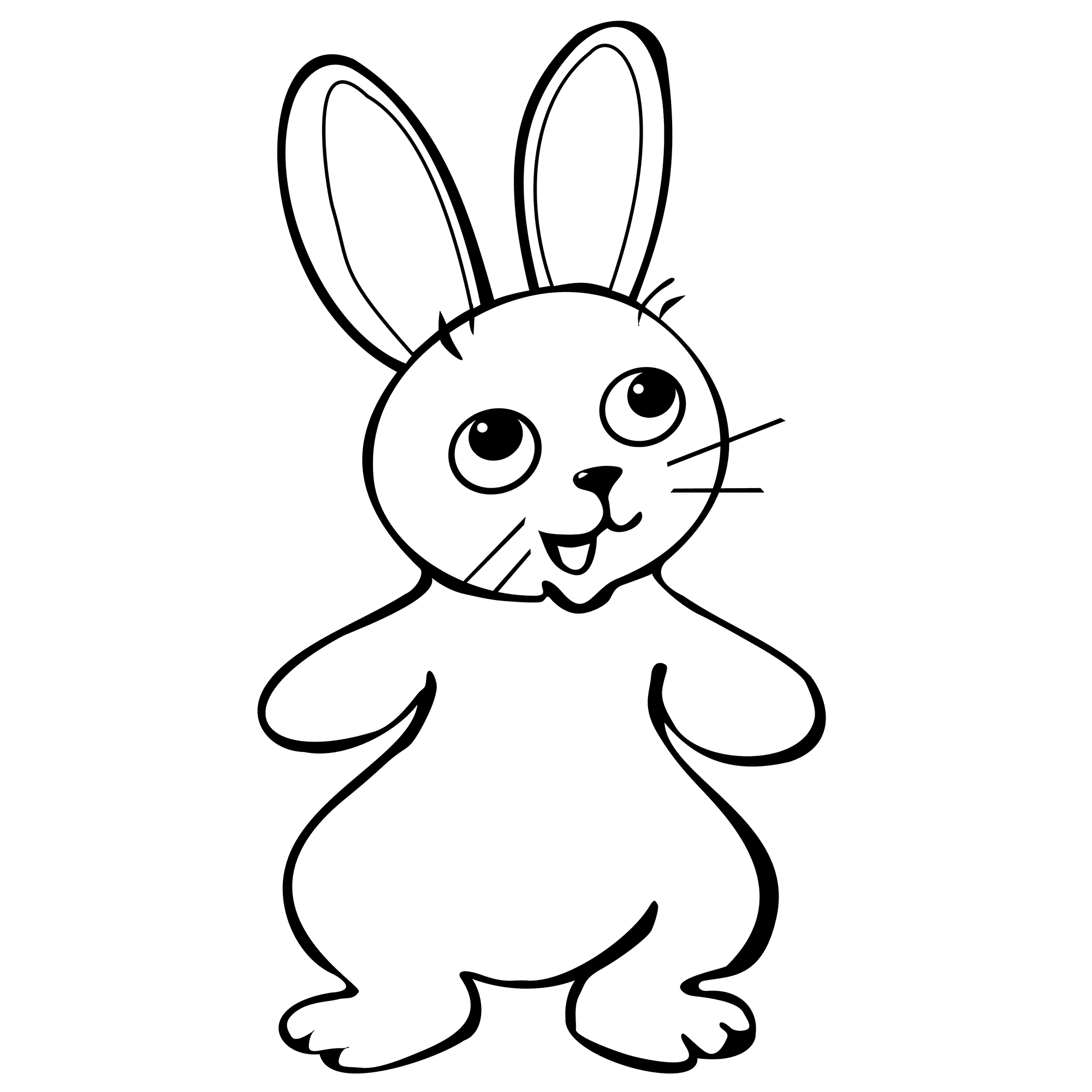 Semplice disegno da colorare coniglio