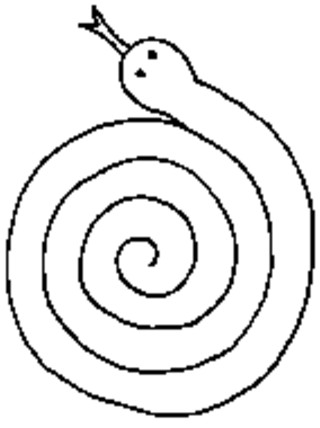 Semplice disegno da stampare il serpente