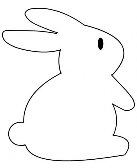 Semplice facile disegno da colorare coniglio