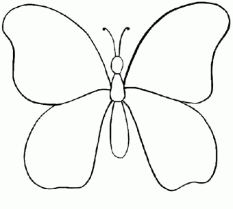 Semplice farfalla disegno da colorare