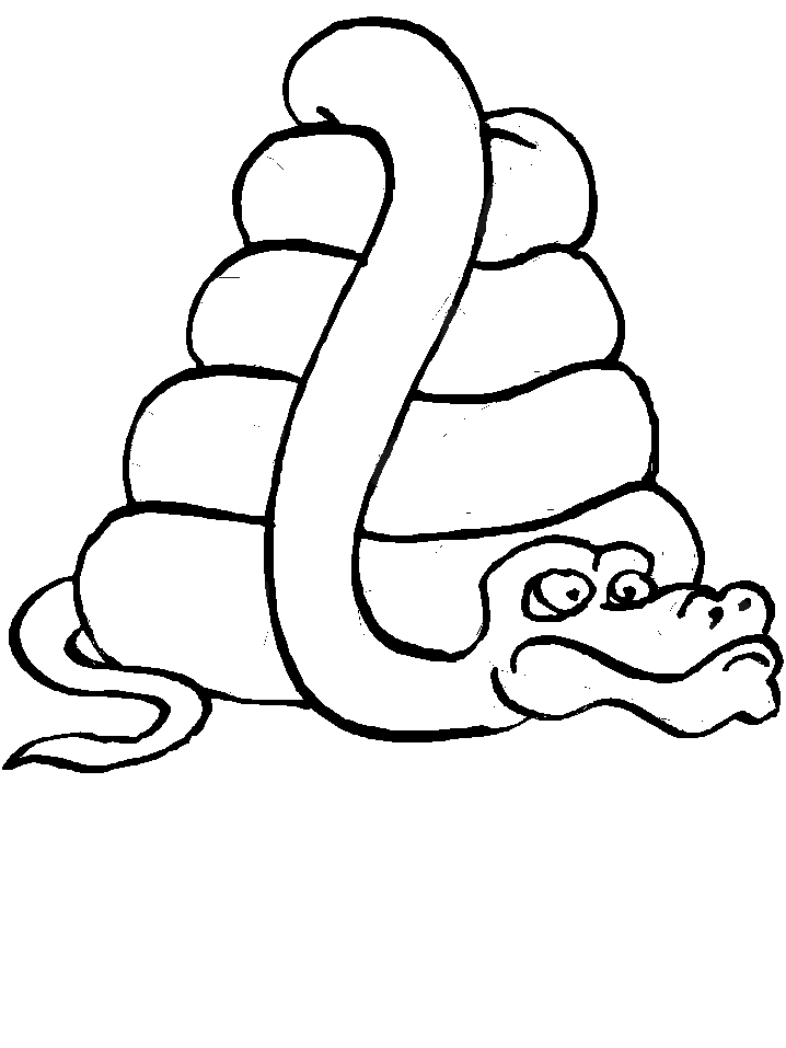 Serpente buffo da stampare e da colorare per i bambini