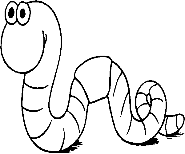 Serpente da colorare per bambini piccoli
