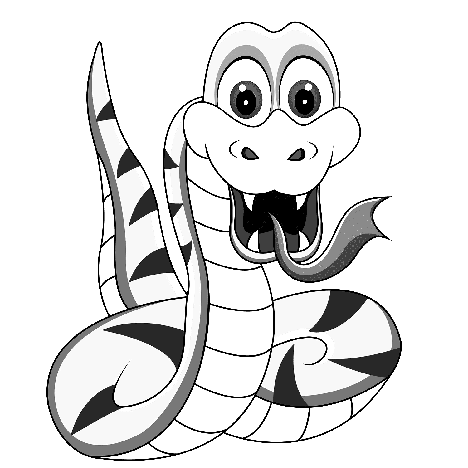 Serpente da colorare per bambini