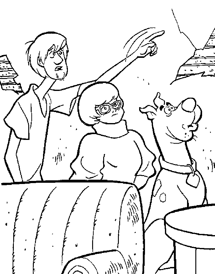 Shaggy Velma e Scooby Doo disegno da colorare gratis