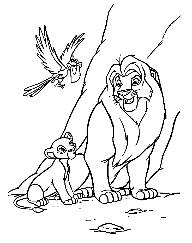 Simba e Chiara 2 disegni da colorare gratis
