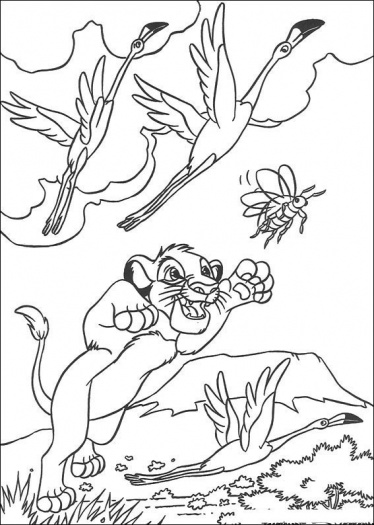 Simba e il coleottero disegni da colorare gratis