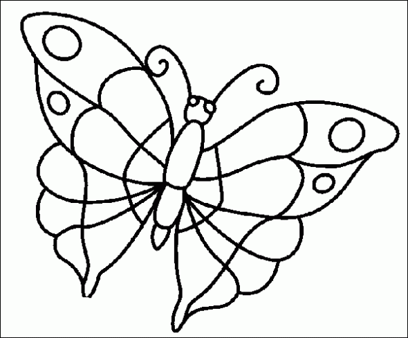 Simpatica farfalla disegno da colorare gratis