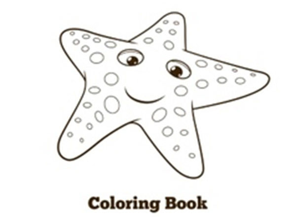 Simpatica stella marina da colorare e da stampare