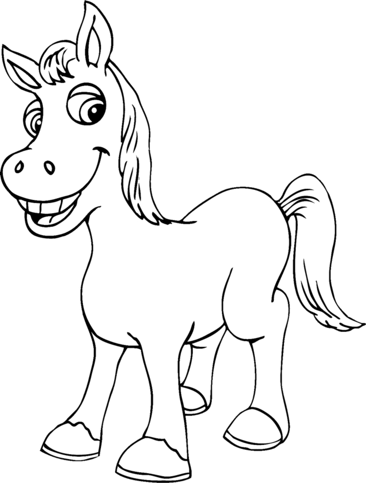 Simpatico disegno di un piccolo cavallo pony