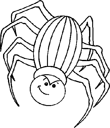 Simpatico ragno di Halloween disegno da colorare