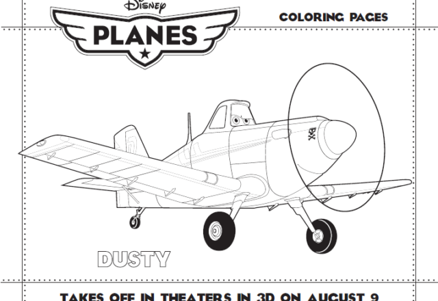 Stampa colora e ritaglia Dusty aeroplano Disney Planes