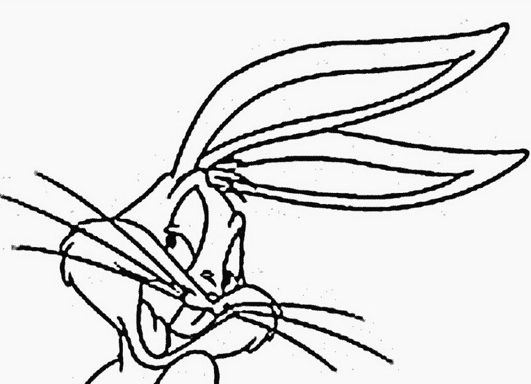 Stampa e colora il viso di Bugs Bunny