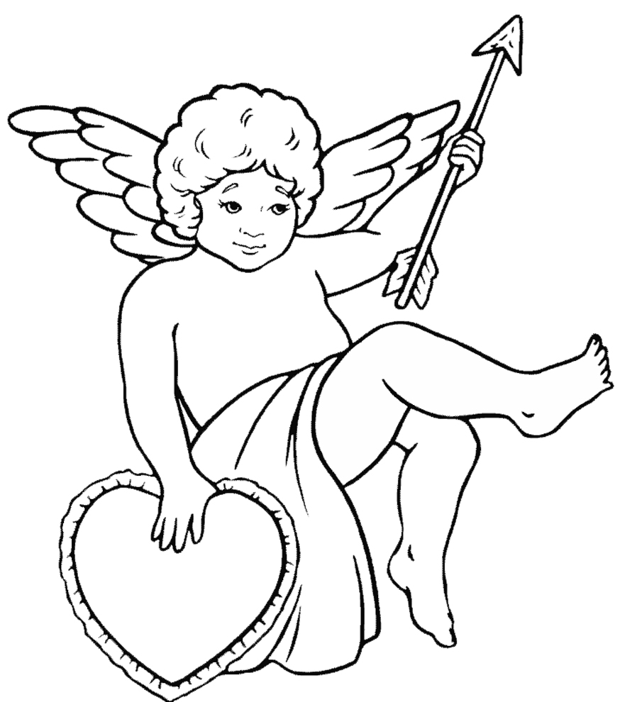 Stampa e colora l’ angelo Cupido