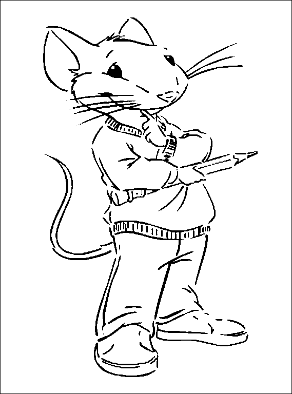 Stuart Little topolino sorridente disegno da colorare