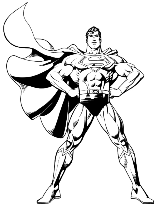Superman supereroe disegno da colorare gratis