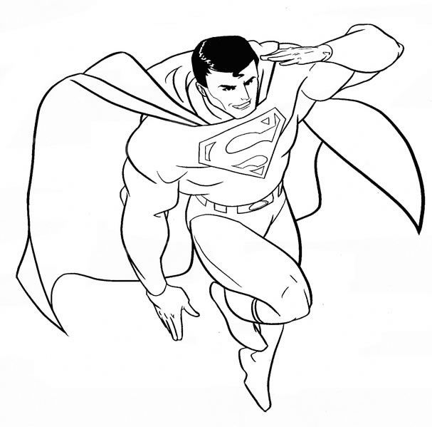 Superman visto da vicino disegno da colorare gratis