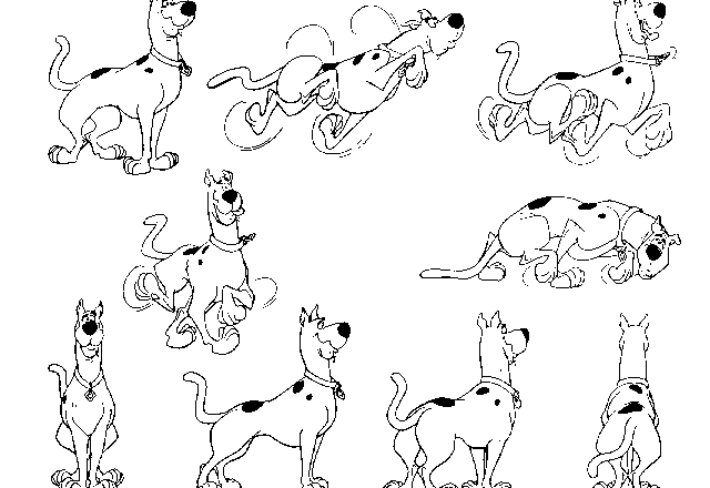 Tanti disegni da colorare del simpatico Scooby Doo