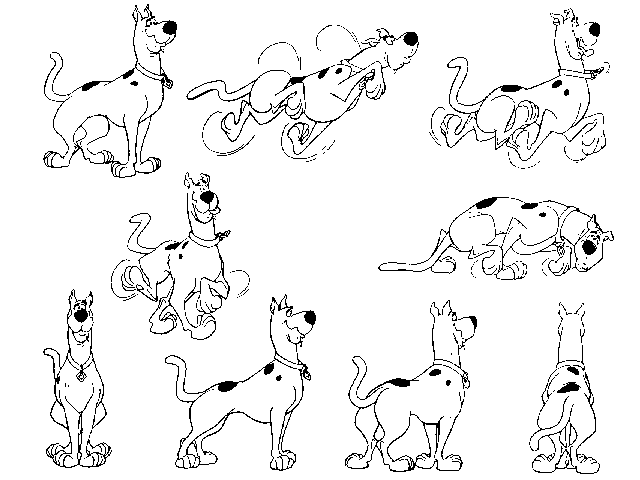 Tanti disegni da colorare del simpatico Scooby Doo