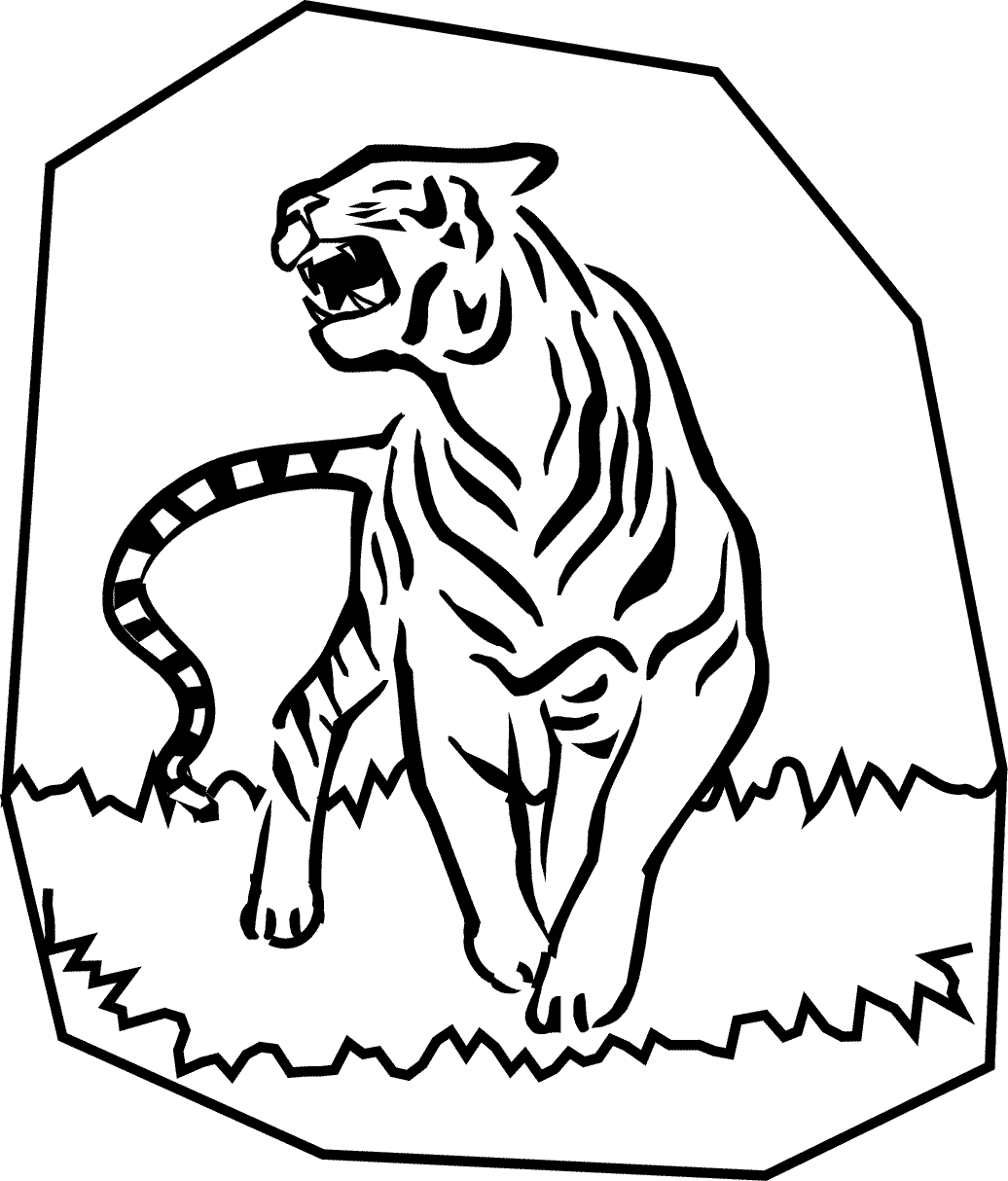 Tigre arrabbiata disegni da colorare