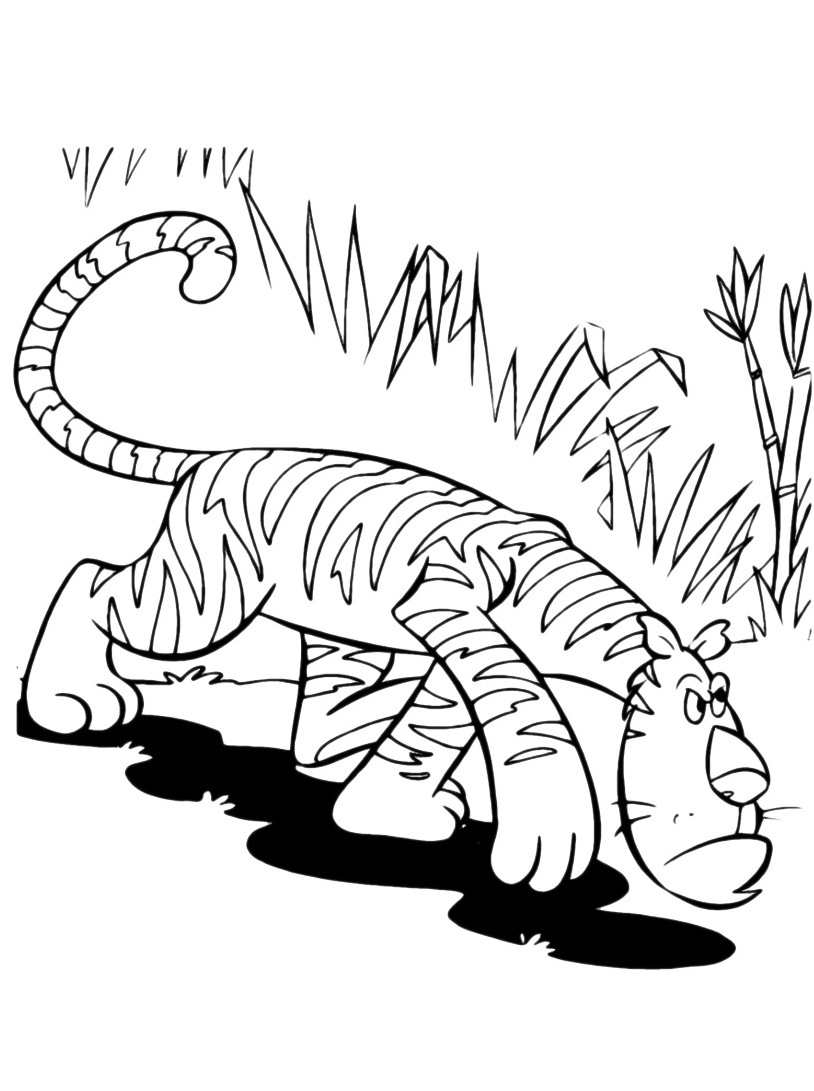 Tigre buffa disegni da colorare gratis