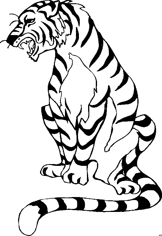 Tigre con lunga coda disegni da stampare gratuiti