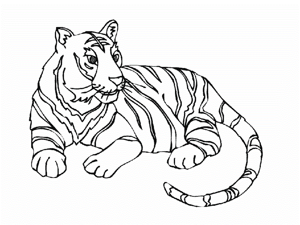 Tigre da stampare e da colorare gratuitamente