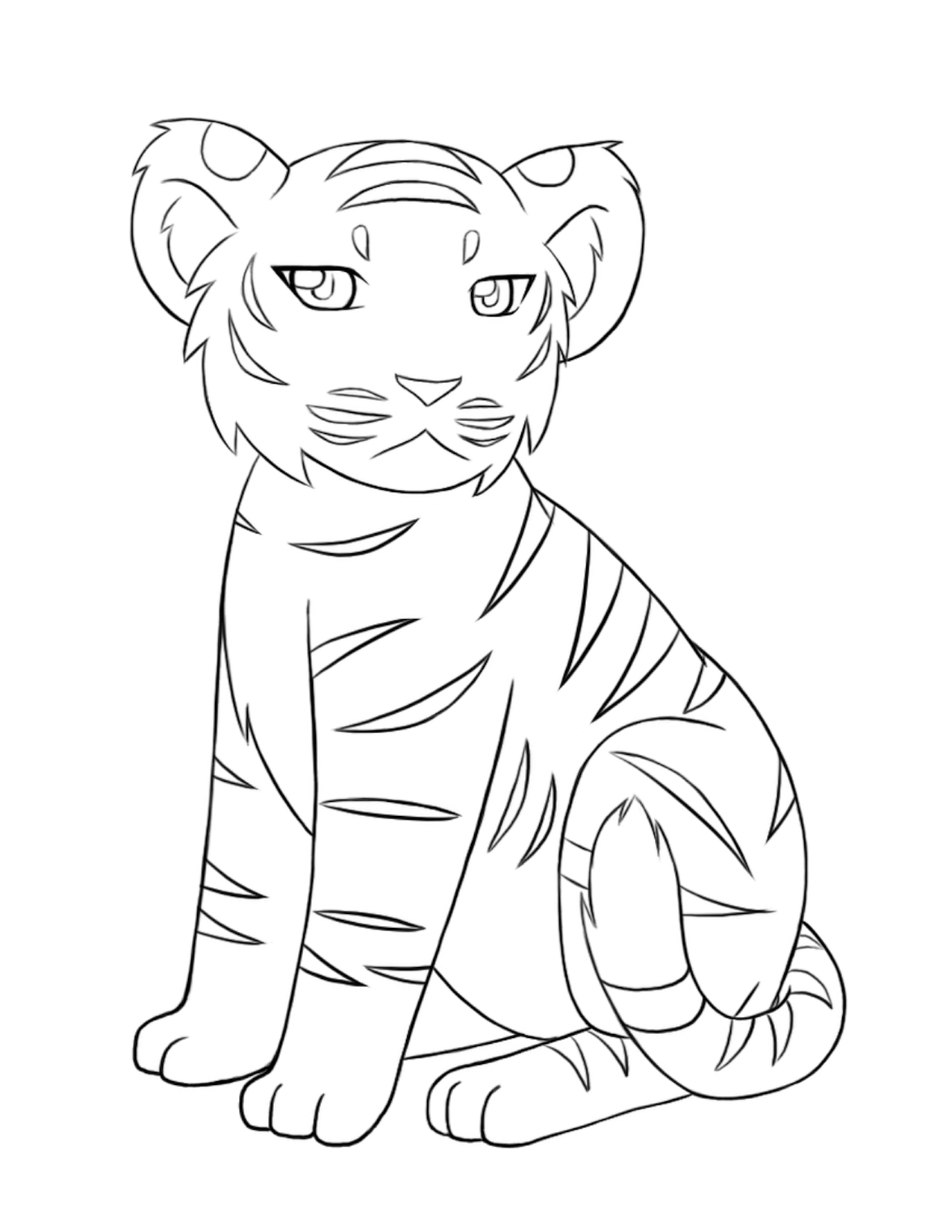 Tigre piccolo da colorare