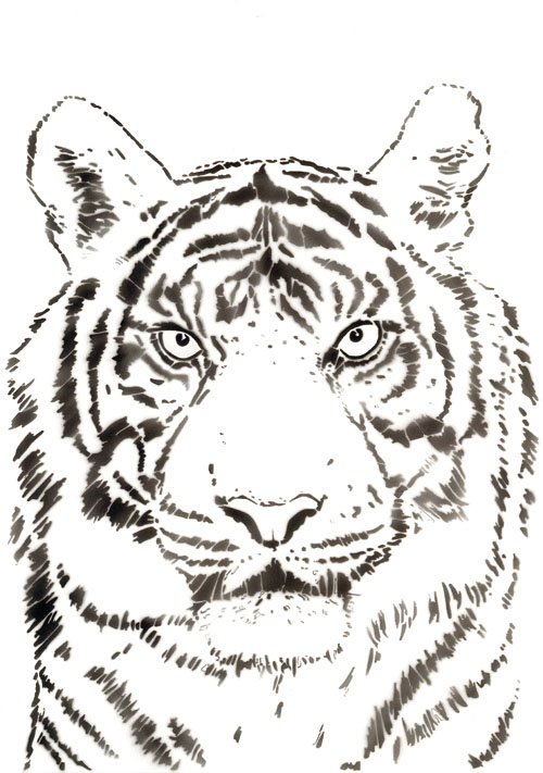 Tigre realistica immagine da stampare