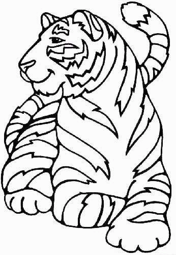 Tigre sdraiata immagini da colorare gratuitamente