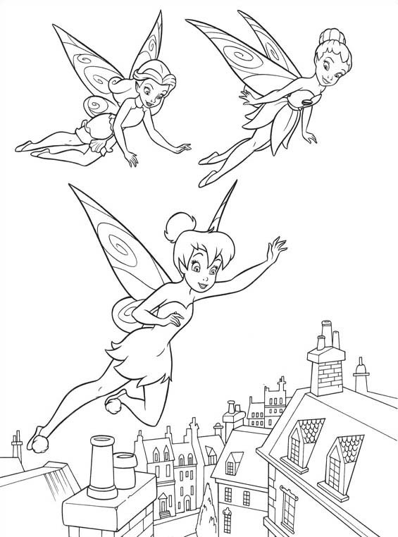 Tre Disney Fairies da stampare e da colorare gratis