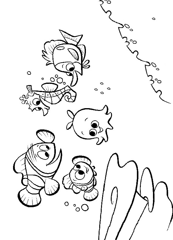Tutti insieme disegni da colorare Alla ricerca di Nemo