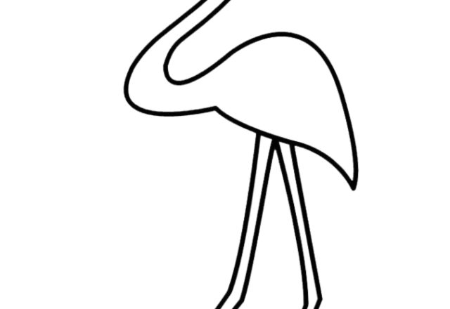 Uccello Fenicottero disegno da colorare gratis