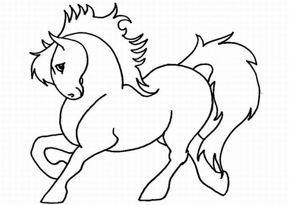Un bel pony disegno da colorare