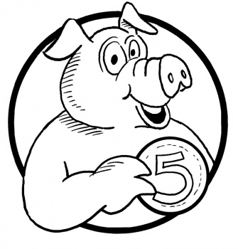 Un buffo maiale disegno da colorare