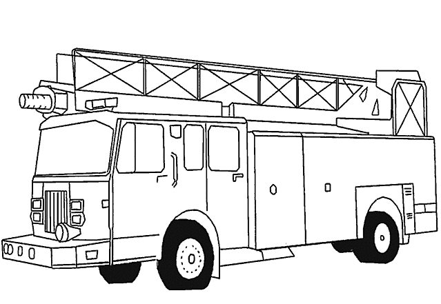 Un camion dei pompieri disegni da stampare