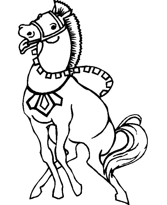 Un cavallo del circo disegno da colorare gratis