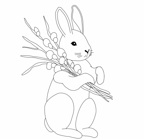 Un coniglietto di Pasqua da stampare e da colorare gratuitamente
