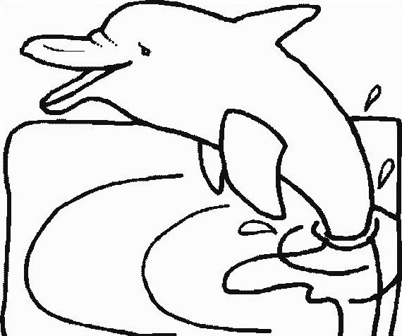 Un delfino sorridente disegni da colorare gratis