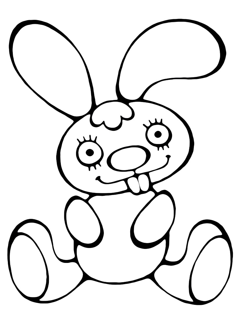 Un divertente coniglio disegno da colorare nella categoria animali