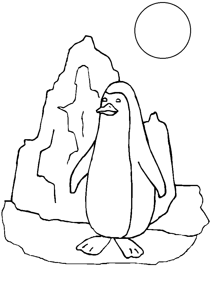 Un facile pinguino disegno da colorare