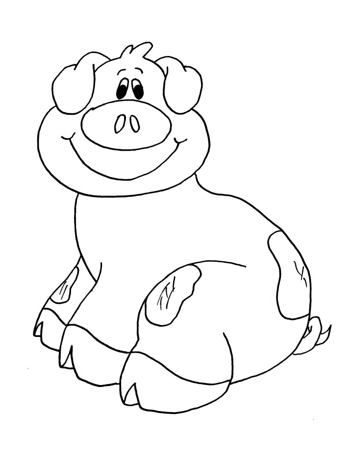 Un maiale a macchie disegno da colorare