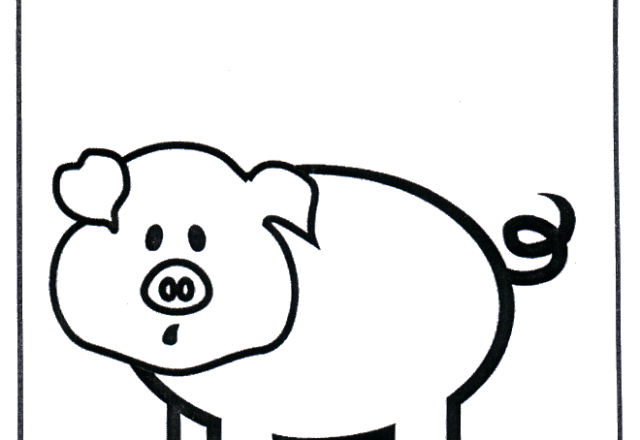 Un maiale sorpreso disegno da colorare per bambini