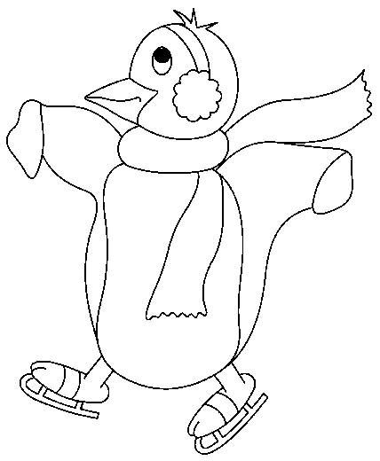 Un pinguino semplice disegno da colorare