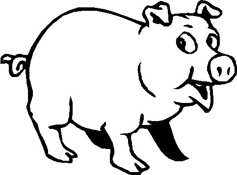 Un semplice maiale disegno da colorare