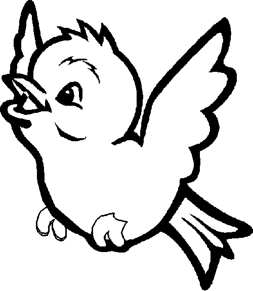 Un semplice uccellino disegno da colorare