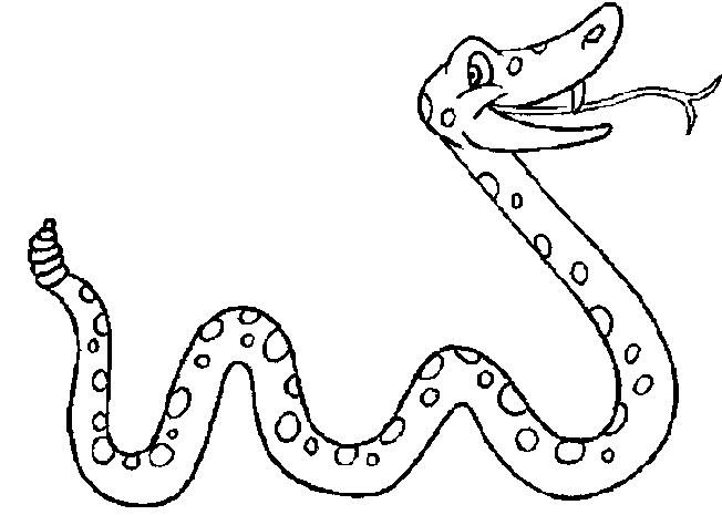 Un serpente allegro disegni da stampare per bambini